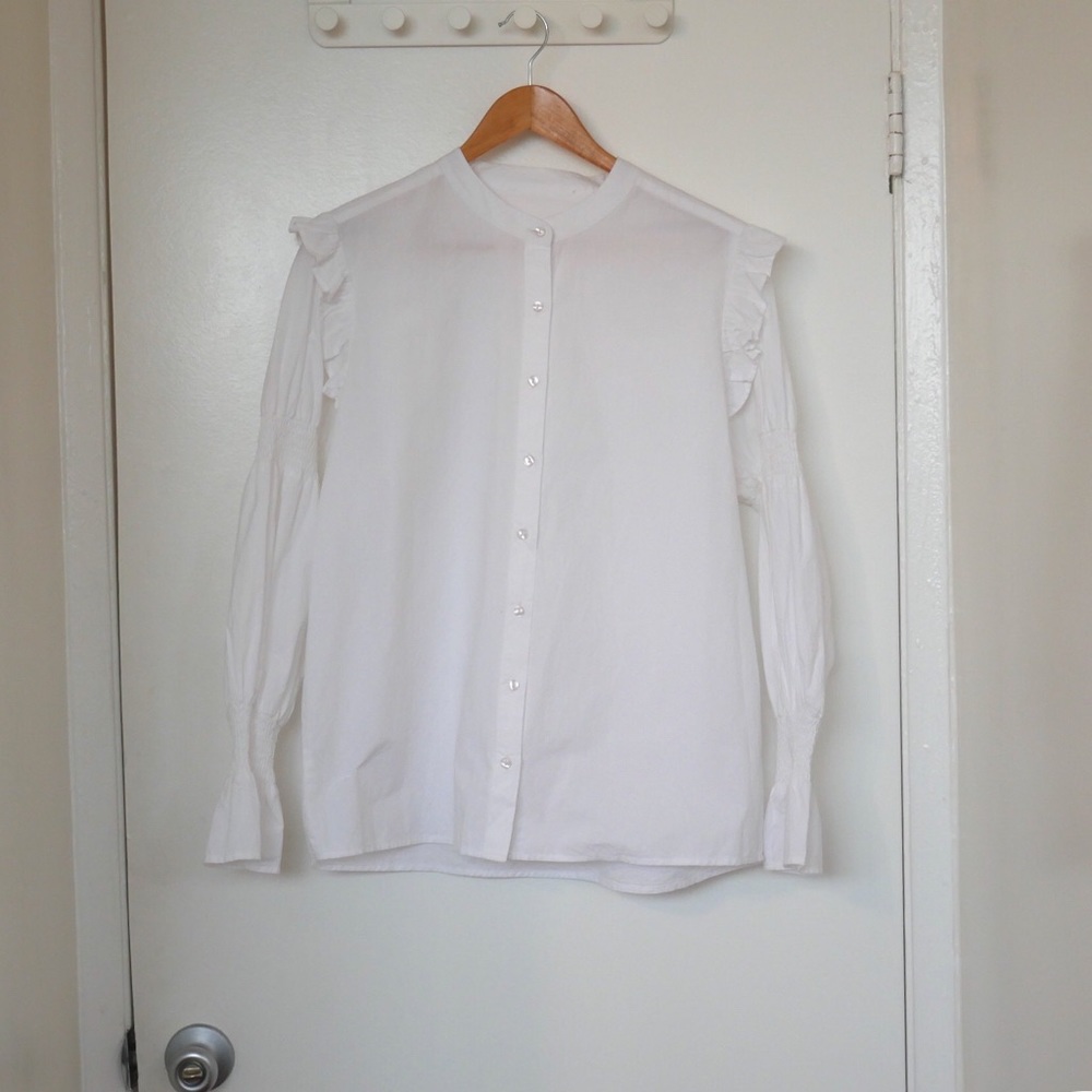 White poplin blouse
